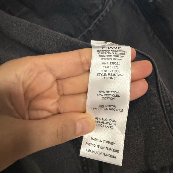 Frame Rosette-Sleeve Denim Jacket (Ozone) - Size M - Picture 11 of 11